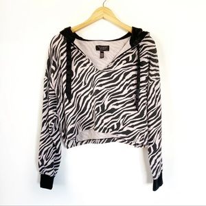 Victoria’s Secret Large Zebra Crop Sweatshirt and Joggers